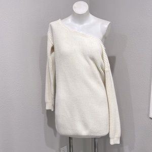 Cream Knitted Sweater Dress